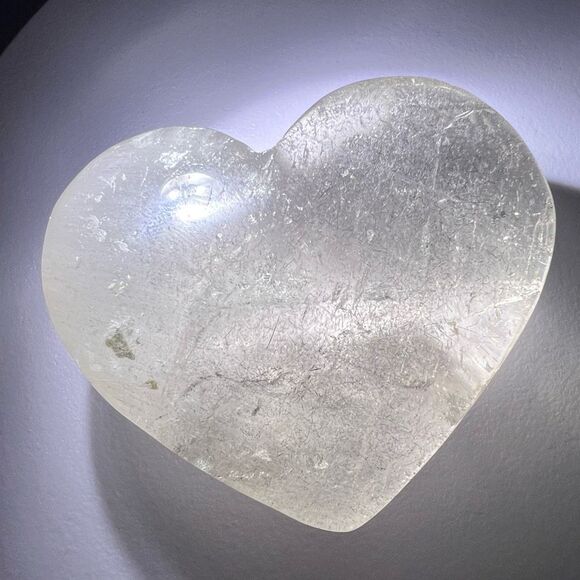 Clear Quartz Crystal Heart Carving (#3) - Picture 5 of 10